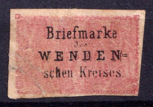 1863 2k Wenden, Livonia, Russian Empire, Russia (Kr. 2, Sc. L2, Rose, CV $400)