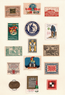 Germany, Europe & Overseas, Stock of Cinderellas, Non-Postal Stamps, Labels, Advertising, Charity, Propaganda (#44B)