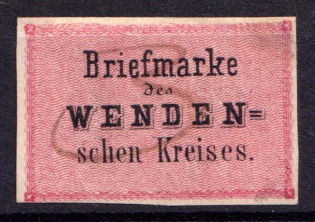 1863 2k Wenden, Livonia, Russian Empire, Russia (Kr. 2, Sc. L2, Pen Cancel, CV $200)