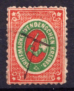 1872 2k Wenden, Livonia, Russian Empire, Russia (Kr. 9, Sc. L7, Pen Cancel, CV $40)