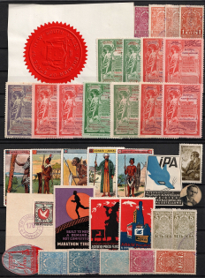 Germany, Europe & Overseas, Stock of Cinderellas, Non-Postal Stamps, Labels, Advertising, Charity, Propaganda (#247B)