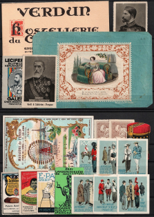 Germany, Europe & Overseas, Stock of Cinderellas, Non-Postal Stamps, Labels, Advertising, Charity, Propaganda (#253B)