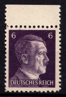 6pf United States US Anti-Germany Propaganda, Forgery of Hitler Issue (Mi. 15, Margin, Signed, CV $80, MNH)
