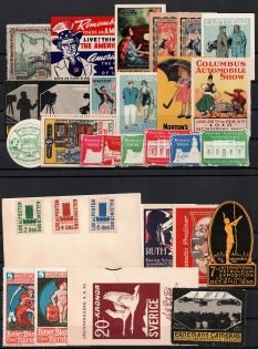 Military, Army, Germany, Europe, United States, Stock of Cinderellas, United States, Europe Non-Postal Stamps, Labels, Advertising, Charity, Propaganda, Full Sheets (#205B)