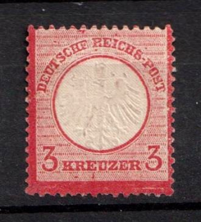 1872 3kr German Empire, Small Breast Plate, Germany (Mi. 9, CV $910)