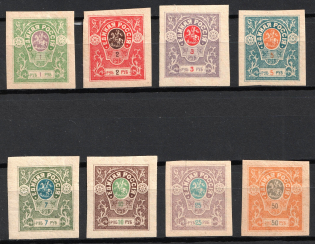 Denikin Army, Unofficial Issue, Russia Civil War (Rosettes, Full Set, CV $80)