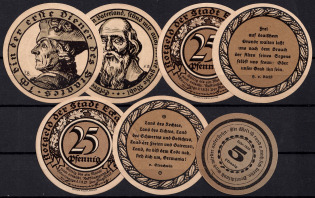 1920-21 Rare Circular Coin-like Notgelds, Germany