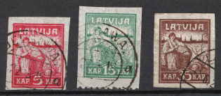 1919 Latvia (Full Set, Canceled, CV $70)