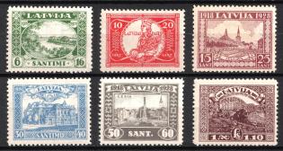 1928 Latvia (Full Set, Perforated, CV $30)