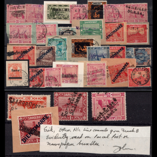 Saar, Germany, Postmarks Stock