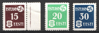 1941 Estonia, German Occupation, Germany (Mi. 1 x - 3 x, Full Set, CV $70)