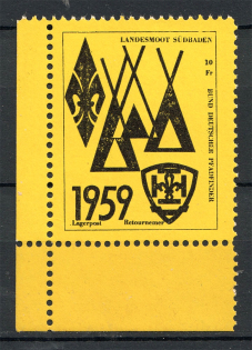 1959 Germany Scouts Displased Persons Camp Retournemer Yellow (MNH)