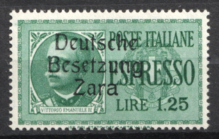 1943 1.25l Zadar, German Occupation, Germany (Mi. 21, Signed, CV $40, MNH)