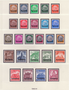 1940-41 Luxembourg, German Occupation, Germany (Mi. 1 - 16, 33 - 41, Full Sets, CV $70, MNH)