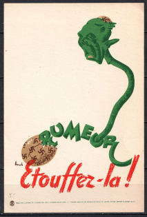 'Rumor Suppresses It', Ottawa, Canada, Anti-German Propaganda Mini Poster