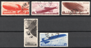 1934 The Airships of the USSR, Soviet Union, USSR (Full Set, Canceled)