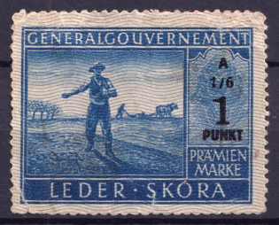 1p General Government, Germany, Fiscal Stamp