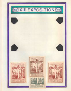 1922 XIII Exhibition, Venice, Italy, Stock of Cinderellas, Non-Postal Stamps, Labels, Advertising, Charity, Propaganda (#600)