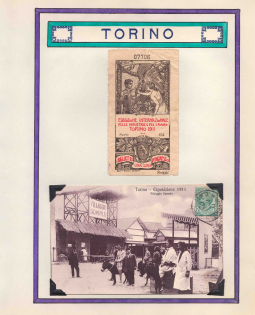 1911 Exhibition, Turin, Italy, Stock of Cinderellas, Non-Postal Stamps, Labels, Advertising, Charity, Propaganda, Postcard (#609)