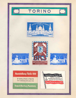 1911 Exhibition, Turin, Italy, Stock of Cinderellas, Non-Postal Stamps, Labels, Advertising, Charity, Propaganda (#613)
