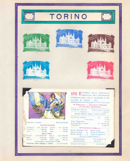 1911 Exhibition, Turin, Italy, Stock of Cinderellas, Non-Postal Stamps, Labels, Advertising, Charity, Propaganda, Postcard (#623)
