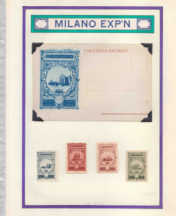 1894 Exhibition, Milan, Italy, Stock of Cinderellas, Non-Postal Stamps, Labels, Advertising, Charity, Propaganda, Postcard (#654)