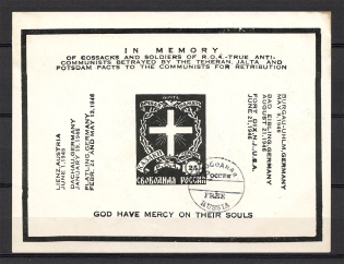 1961 Free Russia New York Dachau Camp Sheet (Cancelled)