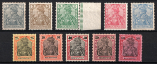 1900 German Empire, Germany (Mi. 53 - 62, Full Set, Signed, CV $260)
