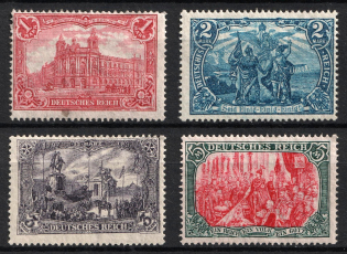 1915-19 German Empire, Germany (Mi. 94 B II - 97 B II, CV $20)