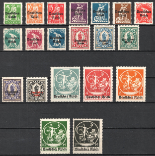 1920-24 Weimar Republic, Germany (Mi. 119 - 138, Full Set, CV $130)
