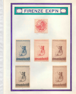 1899 Exhibition, Florence, Italy, Stock of Cinderellas, Non-Postal Stamps, Labels, Advertising, Charity, Propaganda (#675)
