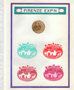 1909 Exhibition, Florence, Italy, Stock of Cinderellas, Non-Postal Stamps, Labels, Advertising, Charity, Propaganda (#676)