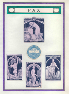 1919 PAX, Italy, Stock of Cinderellas, Non-Postal Stamps, Labels, Advertising, Charity, Propaganda (#696)