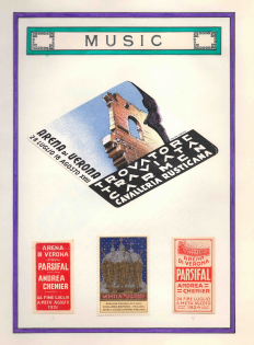 1924 Music, Italy, Stock of Cinderellas, Non-Postal Stamps, Labels, Advertising, Charity, Propaganda (#703)