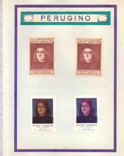 1923 Pietro Perugino, Italy, Stock of Cinderellas, Non-Postal Stamps, Labels, Advertising, Charity, Propaganda (#712)