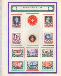 Knights of Malta, Italy, Stock of Cinderellas, Non-Postal Stamps, Labels, Advertising, Charity, Propaganda (#716)
