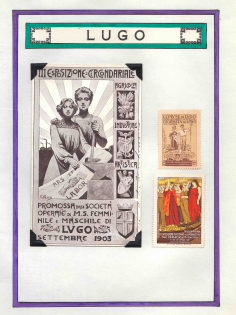 1903 Agricultural, Industrial, Art Exhibition, Wine Day, Lugo, Emilia-Romagna, Italy, Stock of Cinderellas, Non-Postal Stamps, Labels, Advertising, Charity, Propaganda, Postcard (#635)