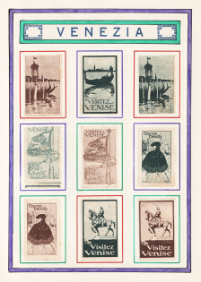 Venice, Italy, Stock of Cinderellas, Non-Postal Stamps, Labels, Advertising, Charity, Propaganda (#589B)