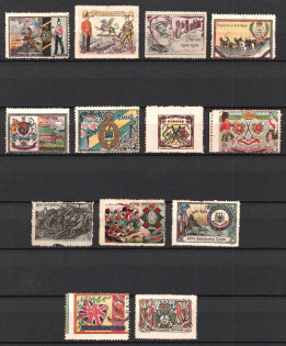 British Military, Stock of Cinderellas, Non-Postal Stamps, Labels, Advertising, Charity, Propaganda