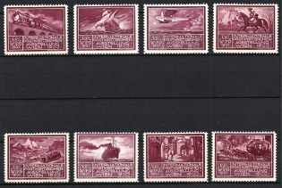 1933 Exhibition of International Postage Stamps, Vienna, Austria, Stock of Cinderellas, Non-Postal Stamps, Labels, Advertising, Charity, Propaganda