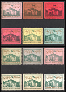 1914 Esperanto Congress, Leipzig, Germany, Stock of Rare Cinderellas, Non-postal Stamps, Labels, Advertising, Charity, Propaganda