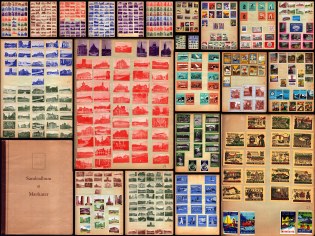 Architecture, Landscapes, United States, Collection of Cinderellas, Non-Postal Stamps, Labels, Advertising, Charity, Propaganda, Album (#728)