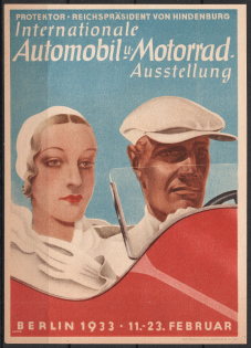 1933 International Automobile Exhibition, Berlin, Germany, Stock of Rare Cinderellas, Non-postal Stamps, Labels, Advertising, Charity, Propaganda, Mini Poster