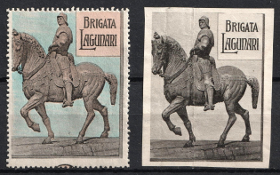 Italy, Proofs, Essays of Military Unit Label, Italian Army, Rare