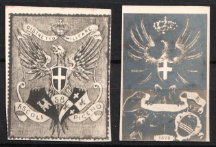 Italy, Proofs, Essays of Military Unit Label, Italian Army, Rare