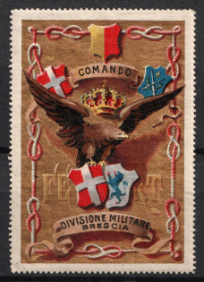 Italy, Proof, Essay of Military Unit Label, Italian Army, Rare