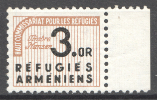 1938 France Armeniens Refugees Fee 3.or (MNH)