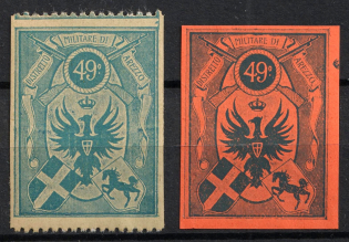 Italy, Proofs, Essays of Military Unit Label, Italian Army, Rare