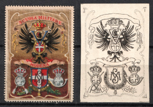 Italy, Proofs, Essays of Military Unit Label, Italian Army, Rare