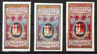 Italy, Proofs, Essays of Military Unit Label, Italian Army, Rare